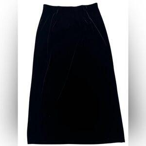 Vintage Villager Liz Claiborne Black Velour Modest Long Skirt Women’s Medium